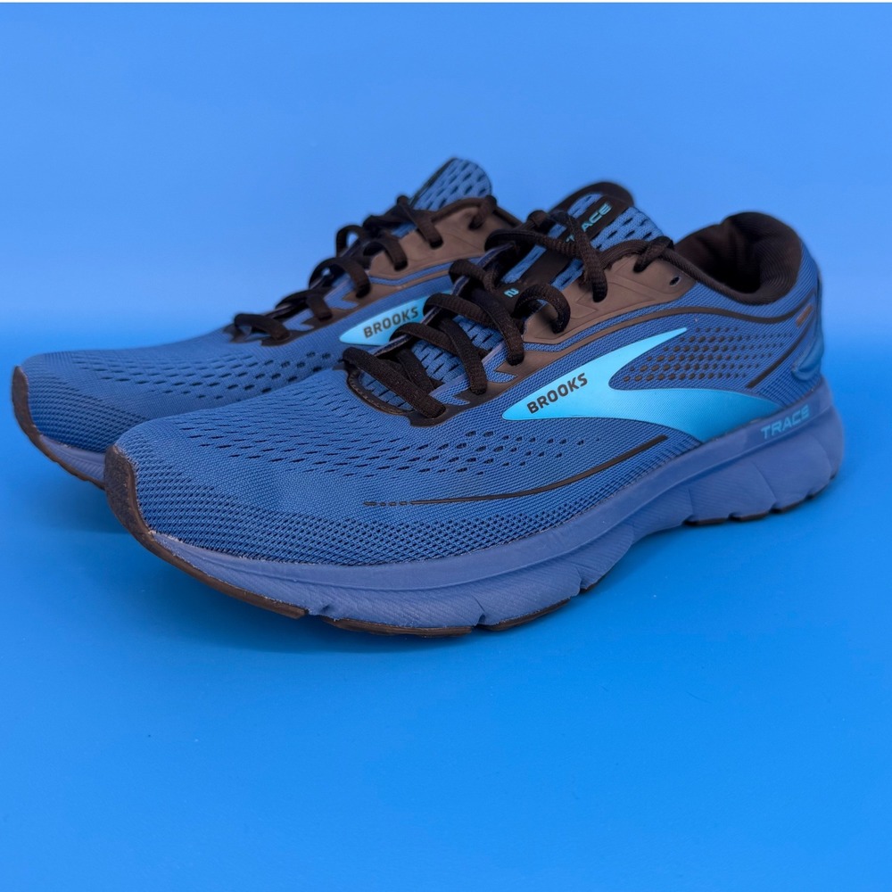 Brooks Trace 2 Mens Running Shoes Blue Black 1103881D471 Size 8.5 Medium D